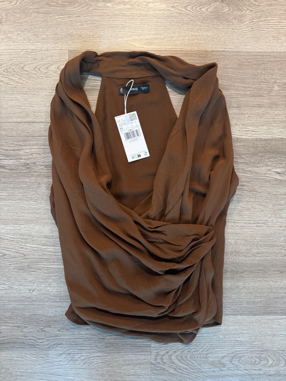 NWT Mango Draped Wrap Top - Picture 7 of 8